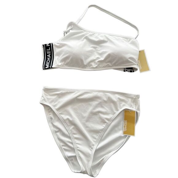Michael Kors One Shoulder Bikini swimsuit Set size L - Picture 3 of 9